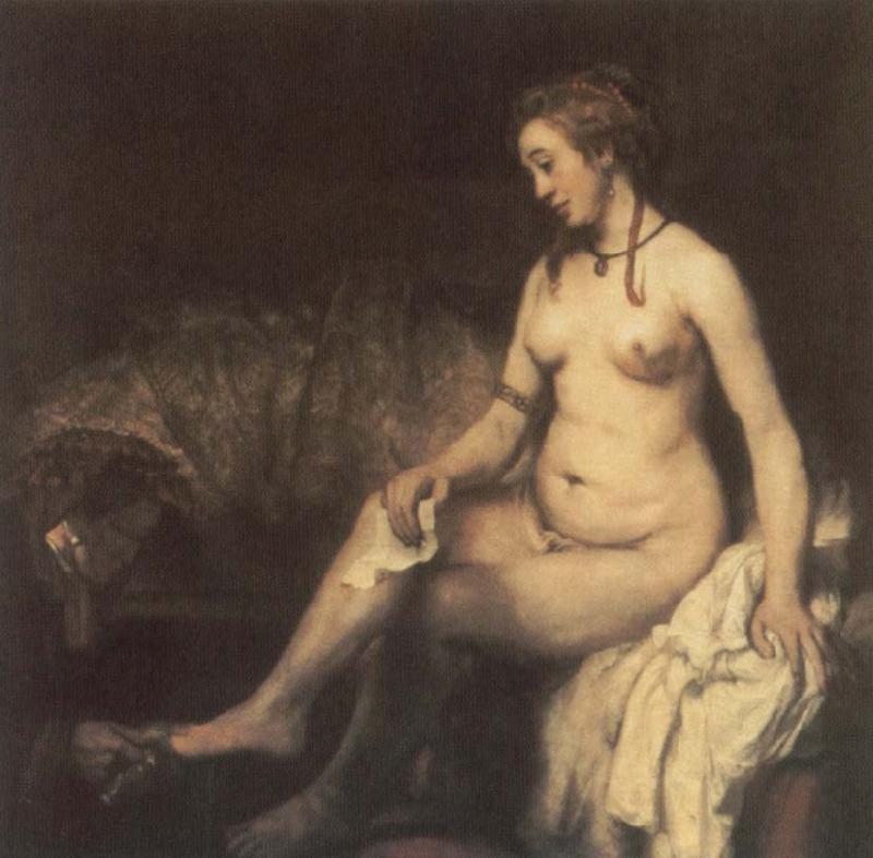 REMBRANDT Harmenszoon van Rijn Bathsheba Bathing with King David-s Letter oil painting image